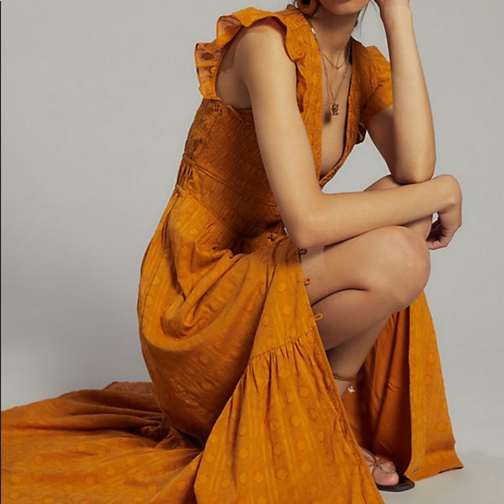 Mustard Yellow Anthropologie Dress